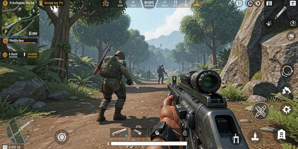 Tampilan gameplay seru dari 8G8G dalam mode TPS.
