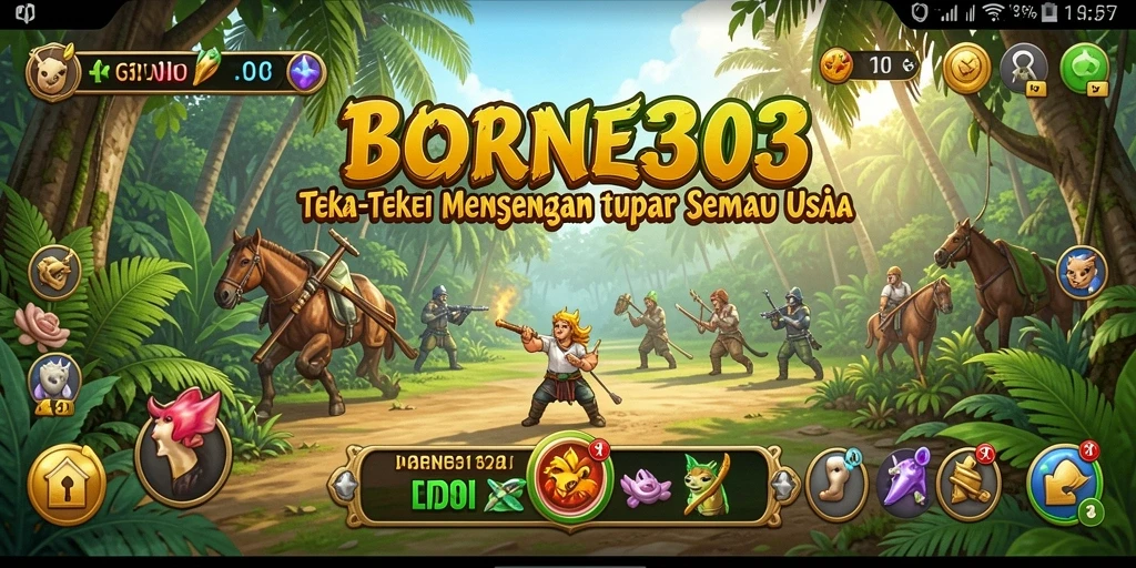 Tangkapan layar utama BORNEO303 memperlihatkan gameplay Puzzle yang seru.