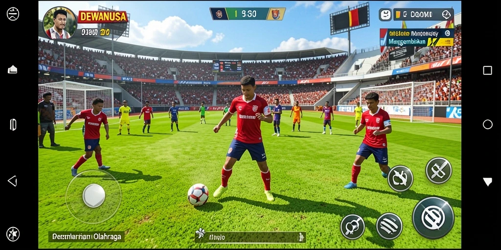 Gameplay DEWANUSA menampilkan aksi seru berbagai cabang olahraga.