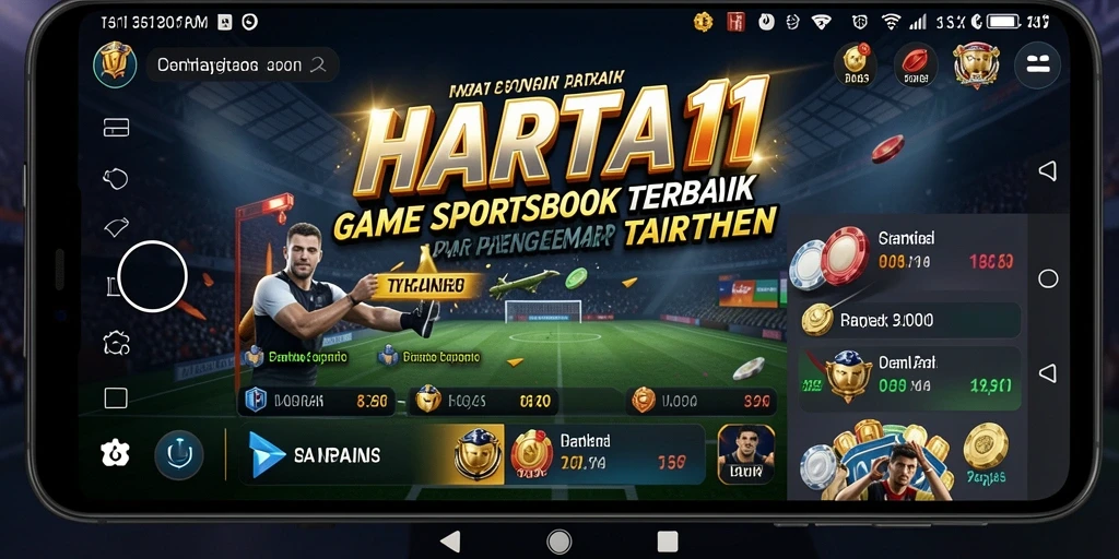 Screenshot utama HARTA11 menampilkan taruhan olahraga yang menarik.