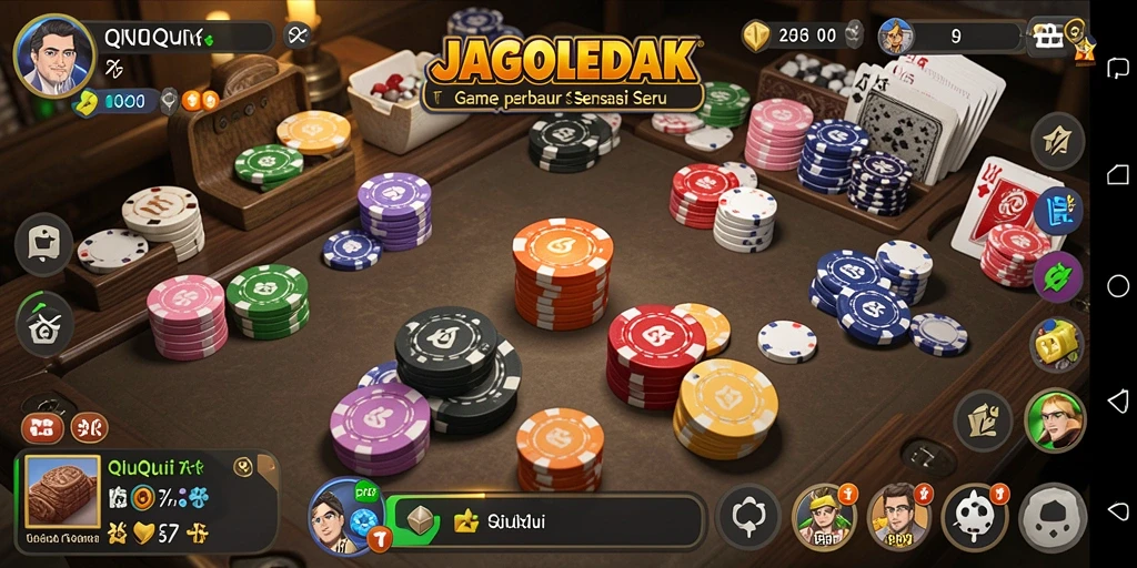 Gameplay seru JAGOLEDAK dalam permainan QiuQiu.