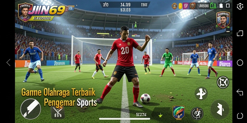Screenshot gameplay JIN69 menampilkan aksi seru dalam pertandingan olahraga.
