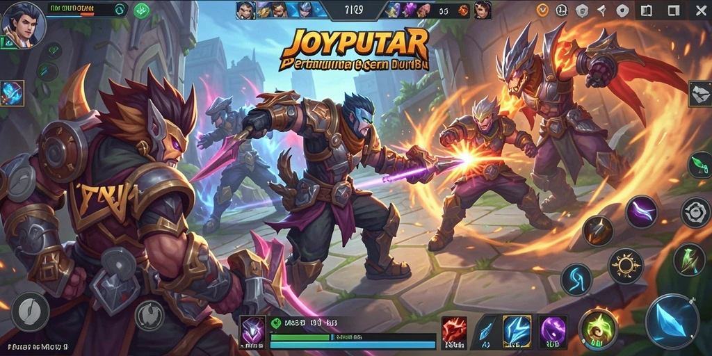 Tampaknya gameplay seru dalam JOYPUTAR dengan pertempuran tim yang epik.