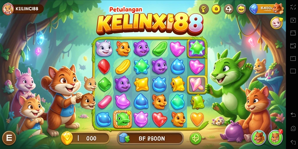 Gameplay seru dalam KELINCI88 dengan kombinasi warna-warni.