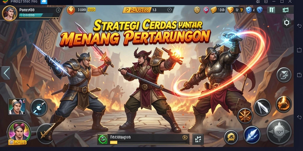 Screenshot menunjukkan gameplay intens penuh strategi di PAUS188.