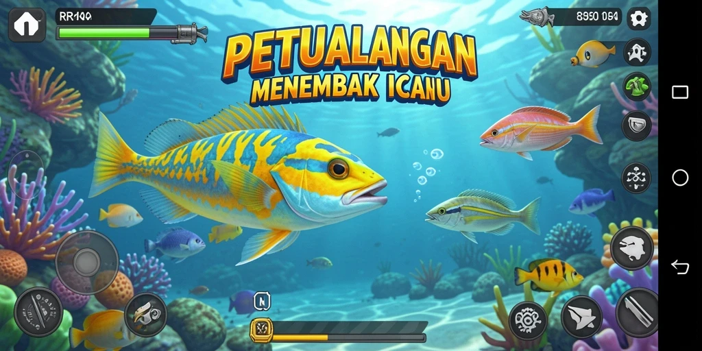 Screenshot mendebarkan dari gameplay Tembak Ikan RR44.