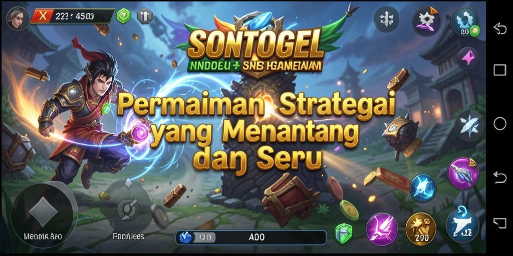 Tampilan gameplay SONTOGEL yang strategis dan menantang.