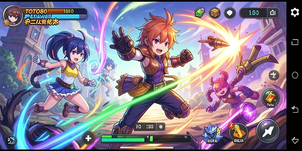 Tampilan gameplay seru dari TOTO80 dengan karakter Anime.
