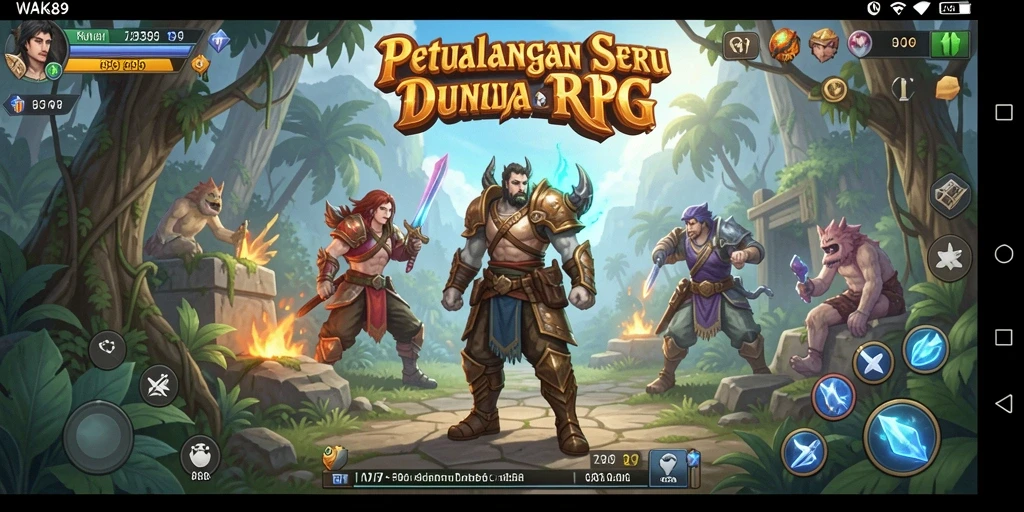 Tampilan gameplay seru di dunia RPG WAK89.